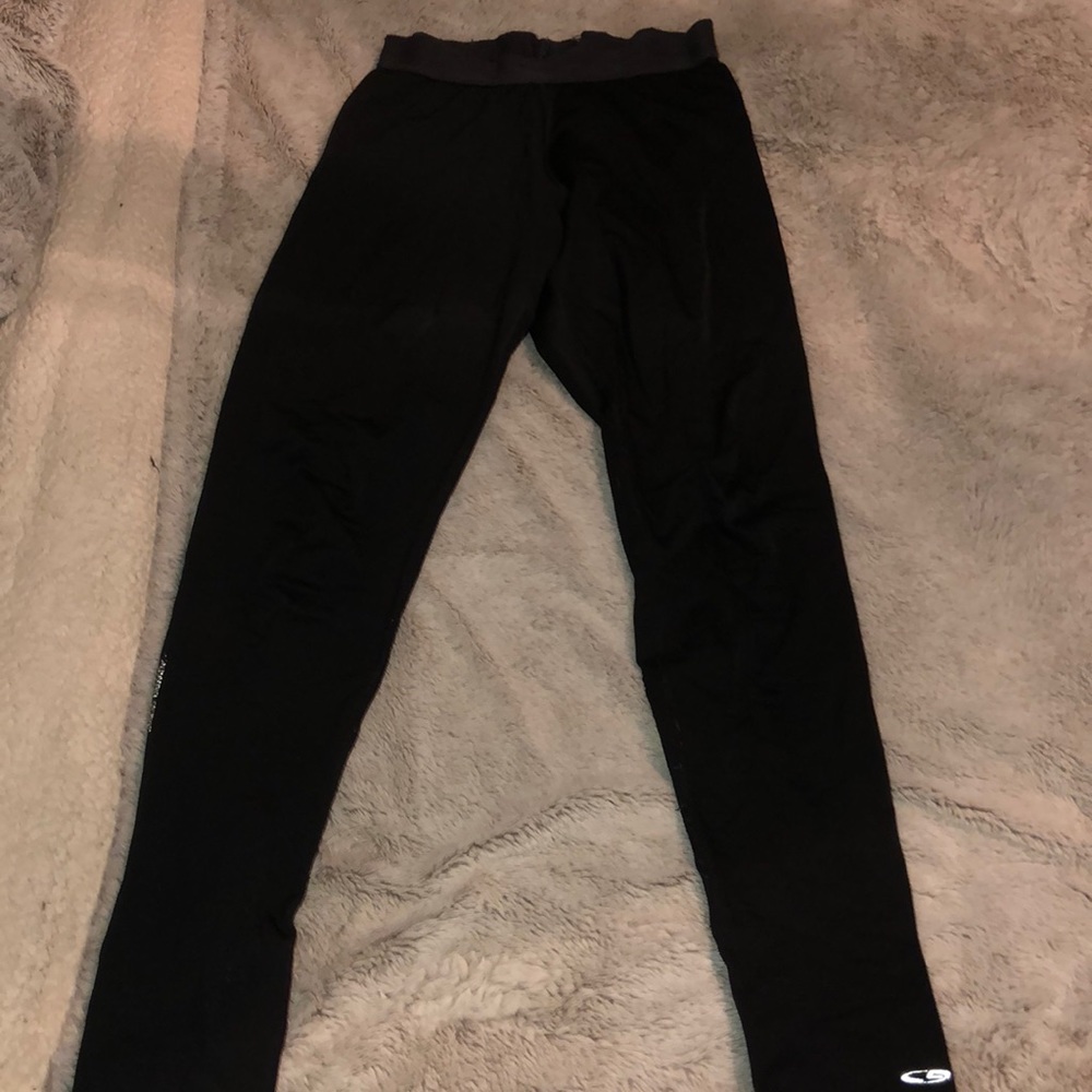 black silk leggings